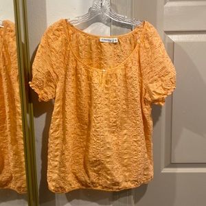 Beautiful Bright Orange Short Sleeve Shirt or Top